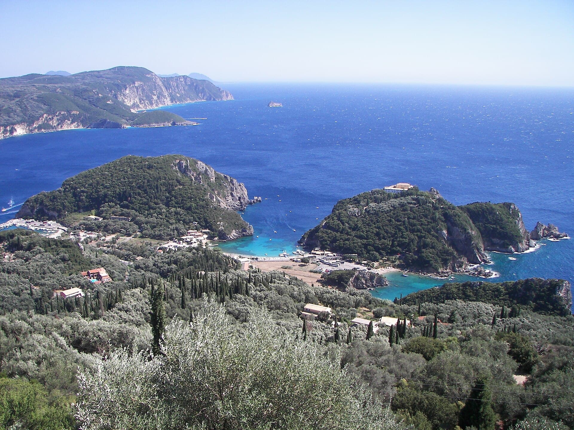 Paleokastritsa bay in Corfu